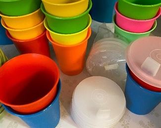 Colorful Tupperware with Lids