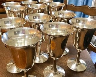 **STERLING WILL NOT BE KEPT ON SIGHT UNTIL THE DAY OF THE SALE**. QTY 12 Wallace “#14” Sterling Goblets