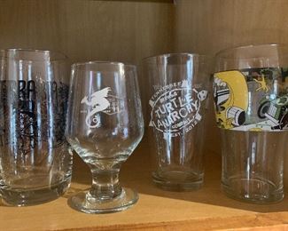 Collection of beer glasses