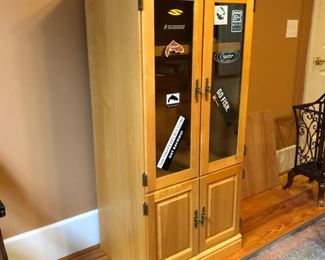 Wood TV Armoire with Glass Doors
24"x19"x53"