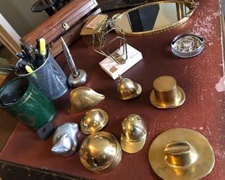 Brass hats/helmet miniature collectibles 