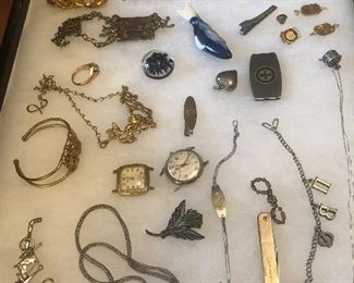 Lots of jewelry, watches, pocket watches, pinpacks, and more. Hundreds of pieces.  