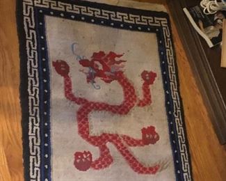 Hand Made Rug Temple Dragon 