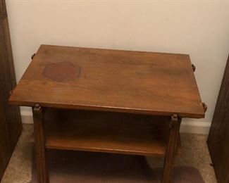 Ranch Oak End Table - Vintage 