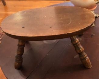 antique wood stool 