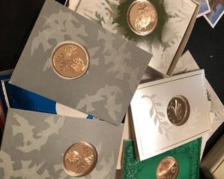 franklin mint greeting card coins