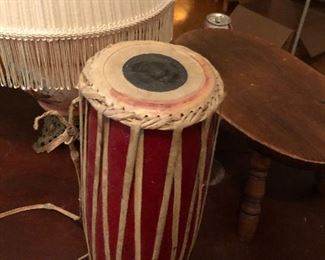 antique tribal drum