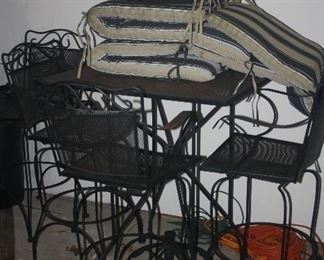 WROUGHT IRON PATIO TABLE