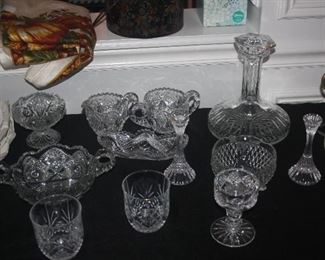 CUT GLASS , WATERFORD , KINSALE CRYSTAL