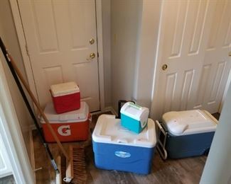 LOADS OF COOLERS ~ 2 HAVE WHEELS