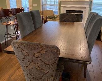 Arhaus dining table and chairs