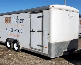 DooLittle Tandem Axle Enclosed Utility Trailer, VIN# Unreadable, 18' X 8'