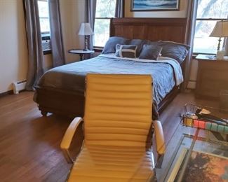 king bedroom set with desk and chair and bedding