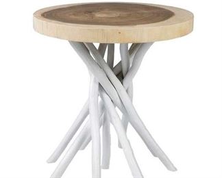 Loon Peak Stilwell Solid Wood Tree Stump End Table