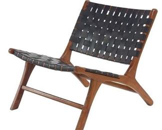 Mistana Sia Black Mid Century Style Lounge Chair