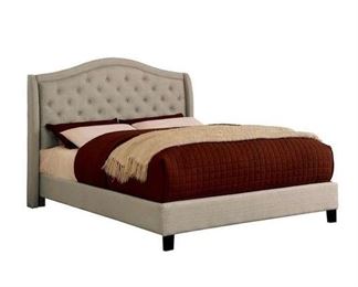 William'S Home Carly Warm Grey Upholstered Bed, King