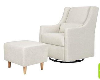Babyletto Toco White Swivel Glider & Ottoman