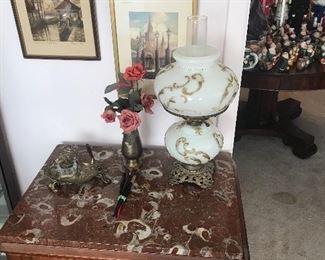 Marble top Eastlake table