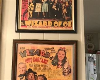 Movie theater lobby cards for Wizard of Oz