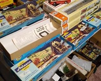 Model train cars in original boxes