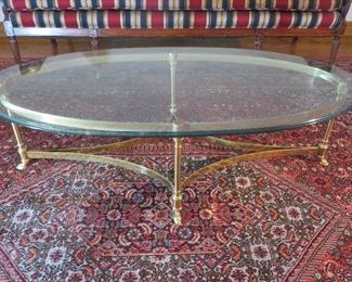 Polished Brass Cocktail Table with Oval Glass
Hoofed Feet
