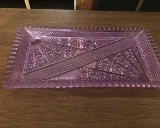Vintage Sun Purple Glass Tray
