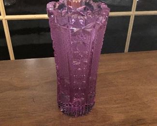 Vintage Sun Purple Glass Vase
