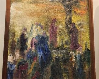 "The Crucifixion of Jesus" Original Oil Painting
Barbara Morkunas 1913-2002
