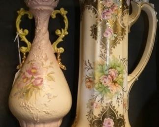 EARLY HAND DECORATED PORC.