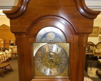 VIEW 2 CLOSE UP TOP EMPERIOR GRANDFATHER CLOCK