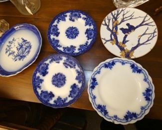 EARLY SIGNED FLOW BLUE CHINA