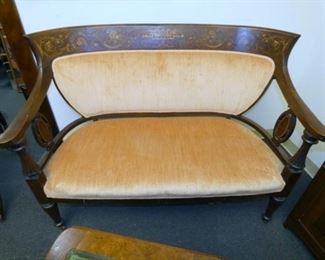 VICTORIAN SEATEE W/INLAY
