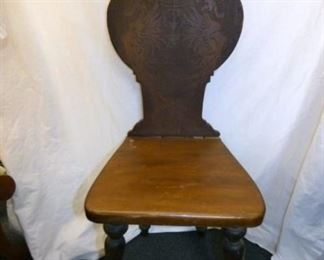 EARLY CARVED TRENCH ART CHAIR