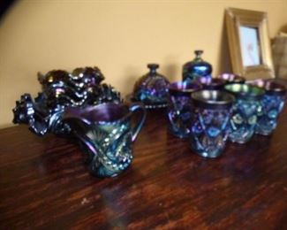 SEVERAL PCS. EARLY CARNIVAL GLASS