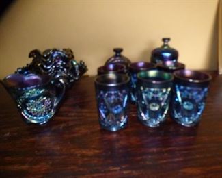 SEVERAL PCS. EARLY CARNIVAL GLASS