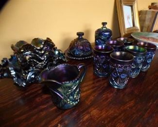 SEVERAL PCS. EARLY CARNIVAL GLASS