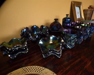 SEVERAL PCS. EARLY CARNIVAL GLASS