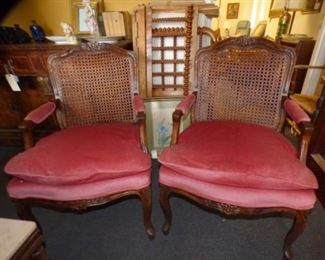 VIEW 2 PARLOR CANE BACK CHAIRS