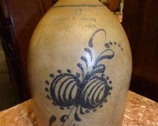 2G. FRANK NORTON BLUE DECO SALT JUG