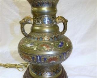 16IN. BRASS DECORATED GORHAM LAMP