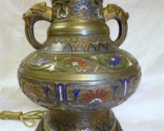 VIEW 2 CLOSEUP BRASS DEC. GORHAM LAMP