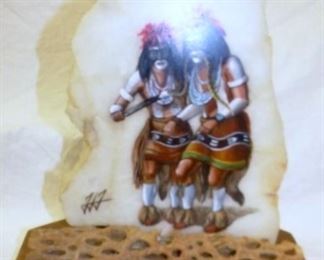 11IN. T.H. TOPOLOLEWSKI HANDPAINTED ON MARBLE