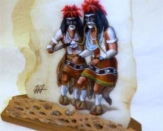 11IN. T.H. TOPOLOLEWSKI HANDPAINTED ON MARBLE