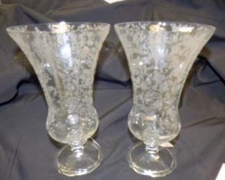 11IN. ROSEPOINT VASES