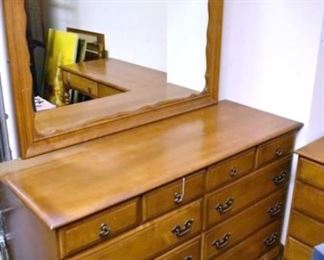 MID CENTURY DRESSER W/MIRROR