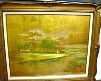 21X28 OIL ON BOARD SIGNED JACQUE