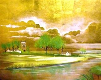 VIEW 2 CLOSEUP JACQUE OIL ON BOARD