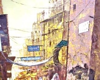 VIEW 2 CLOSE UP SIGNED PARK OIL ON CANVAS