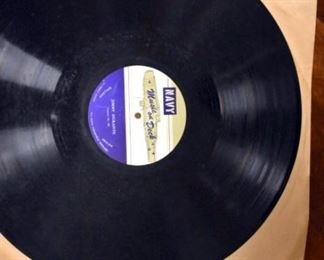 16IN. JIMMY DURANTE NAVY MUSIC ON DECK RECORD