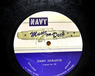 VIEW 2 JIMMY DURANTE NAVY RECORD